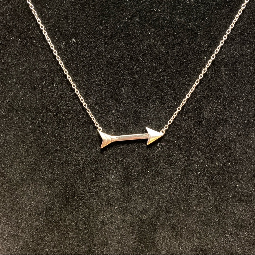 Sterling Silver 925 Necklace- Arrow With Card Backing